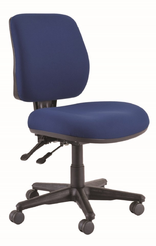 Roma 2 Lever Mid Back Dark Blue Chair