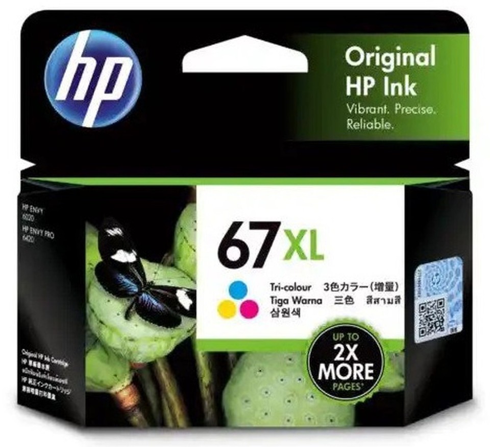 HP Inkjet Ink Cartridge 67XL High Yield Tri Colour