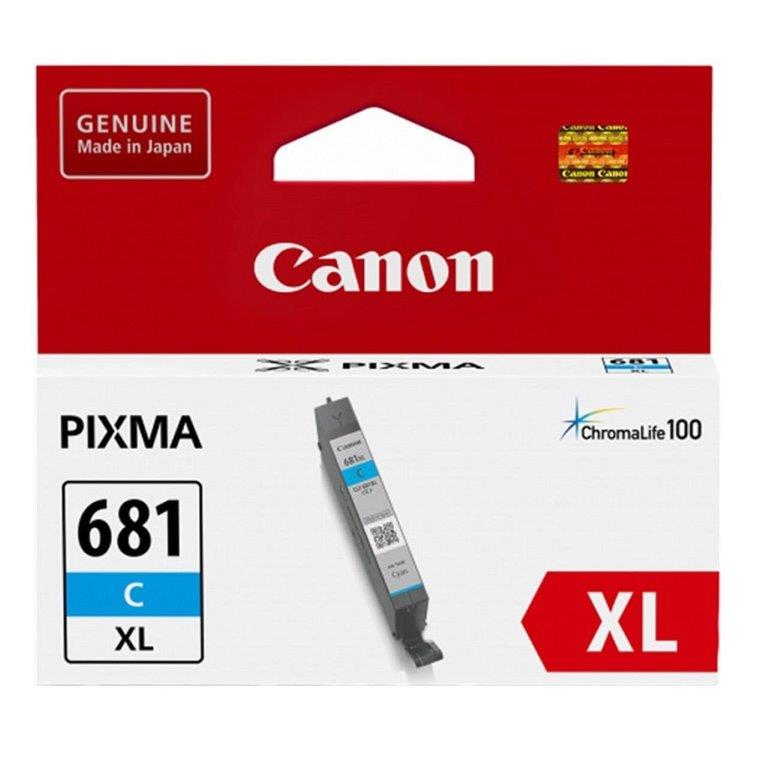 Canon PIXMA Inkjet Ink Cartridge CLI681XL High Yield Cyan