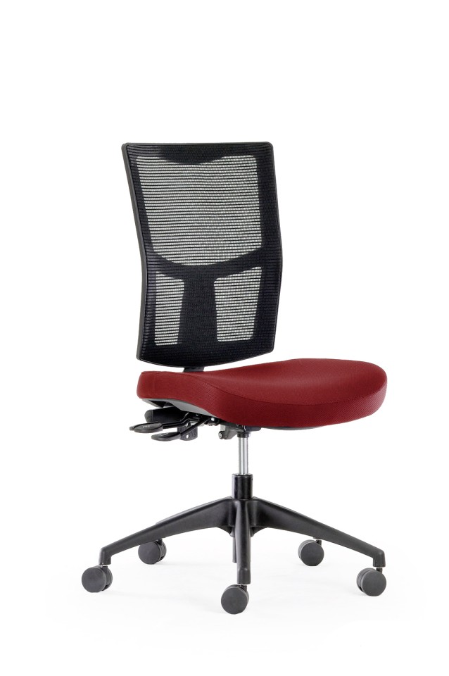 Knight Urban Mesh Back Chair Nylon Base Chilli Red