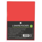 OSC L Shaped Pockets Heavy Duty A4 Red Pack 12