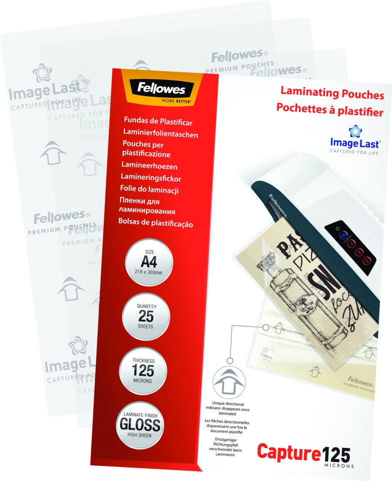 Fellowes Laminating Pouches A4 125 Micron Pack 25