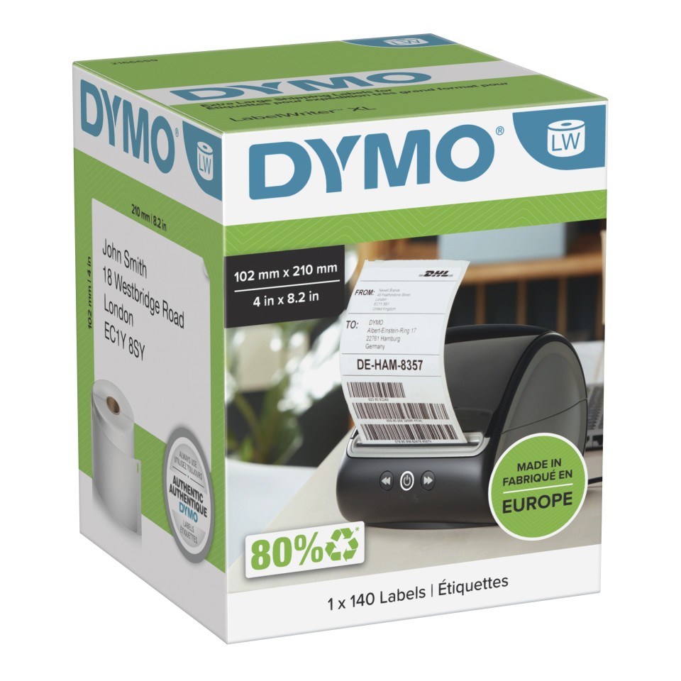 Dymo LabelWriter Shipping Labels DHL 102mmx210mm Roll 140