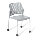 Eden Punch Chair With Chrome 4-leg Castors image