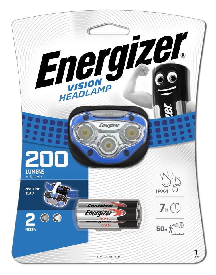 Energizer Vision Headlamp Torch Blue