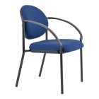 Essence Chair 4 Leg With Arms Dark Blue Fabric image