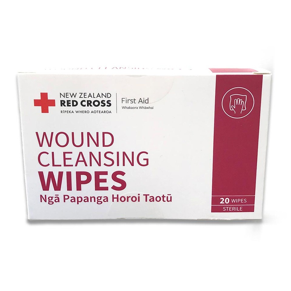 Red Cross Wound Cleansing Wipes Box 20