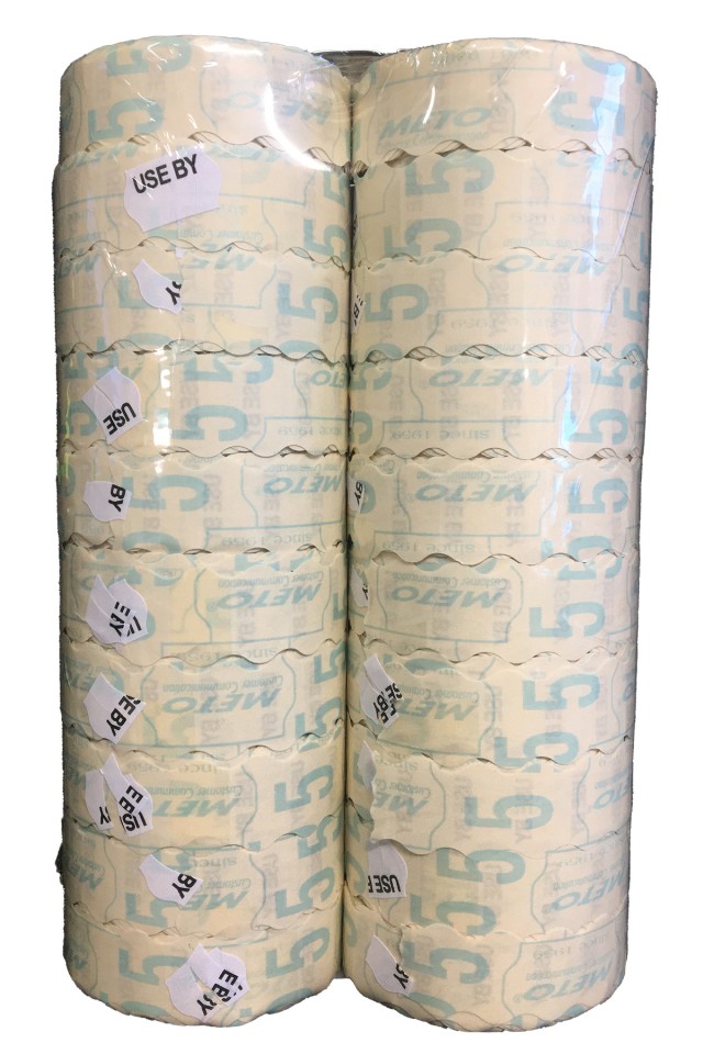 Meto Eagle 7.18 Labels 18x11mm Use By Freezer White Roll 1500