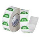 Avery Day Rotation Labels Friday Removable Round 937333 24mm Green Roll 1000 image
