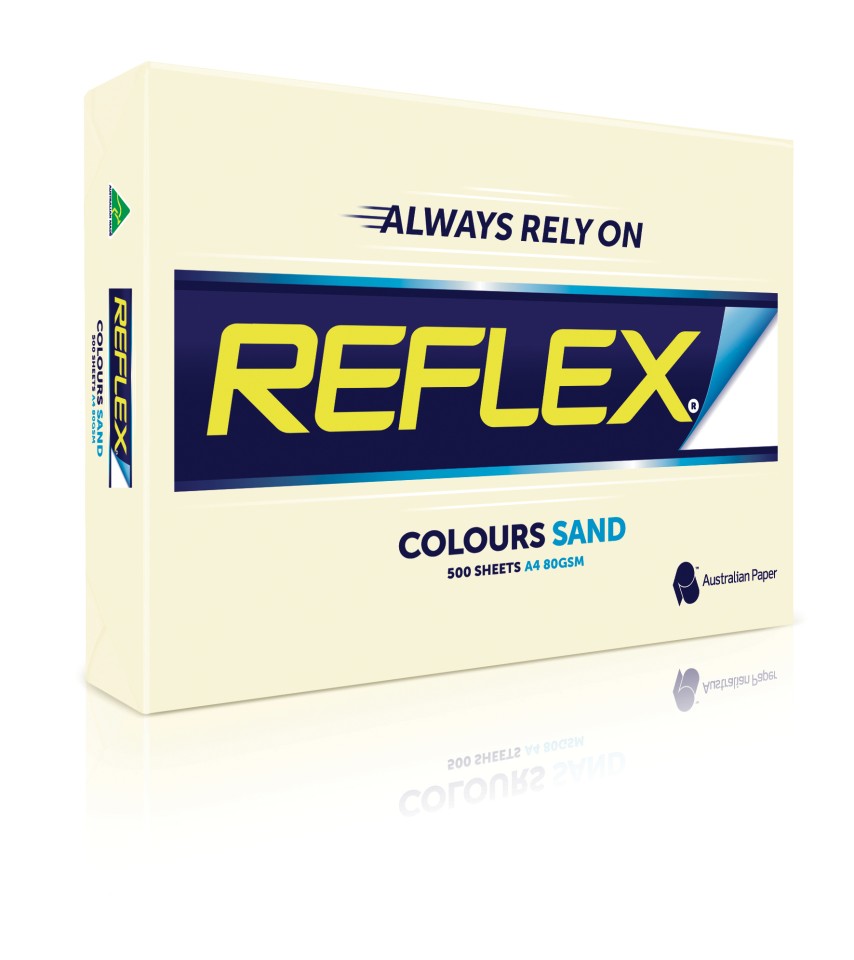 Reflex Colours Tinted Copy Paper A4 80gsm Sand Ream 500