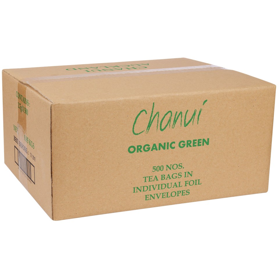 Chanui Organic Green Envelope Tea Bags Carton 500