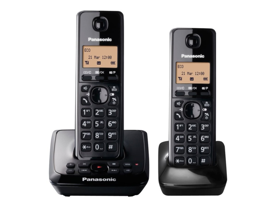 Panasonic Cordless DectTelephone Tg2722Nzb Twin Pack