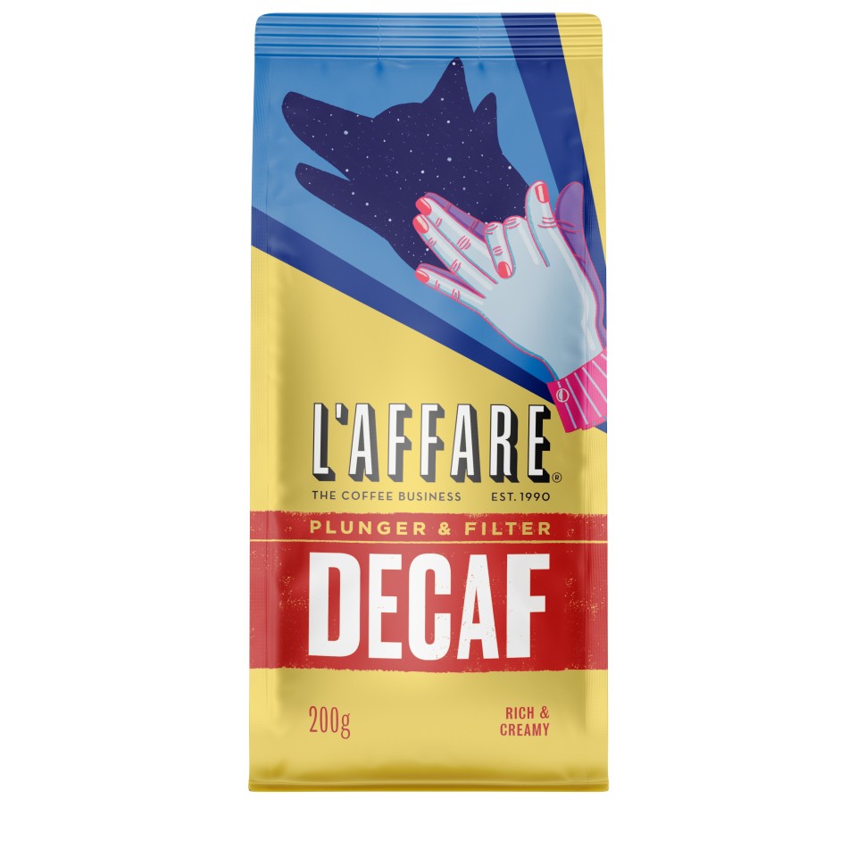 L'affare Coffee Plunger/Filter Grind Decaf 200g