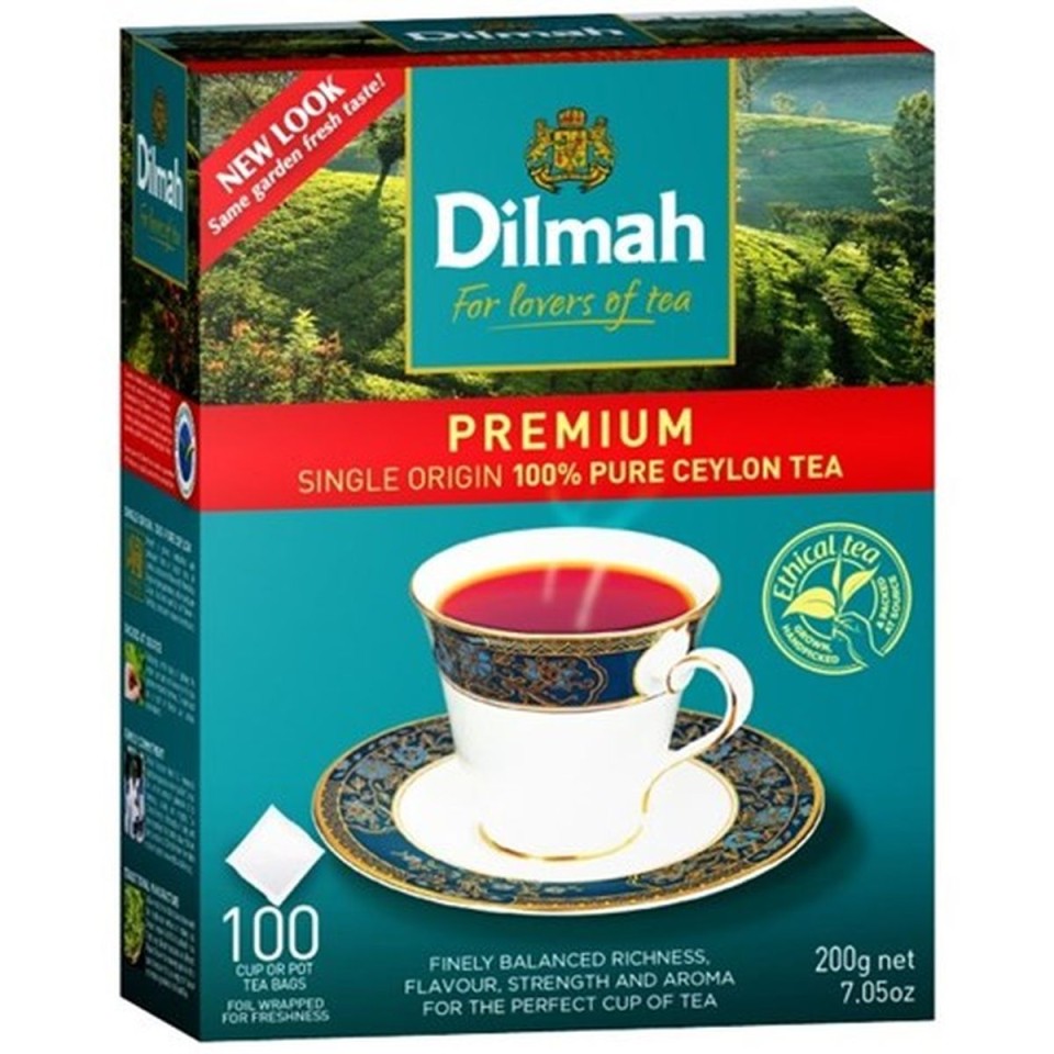 Dilmah Premium Tagless Black Tea Bags Box 100