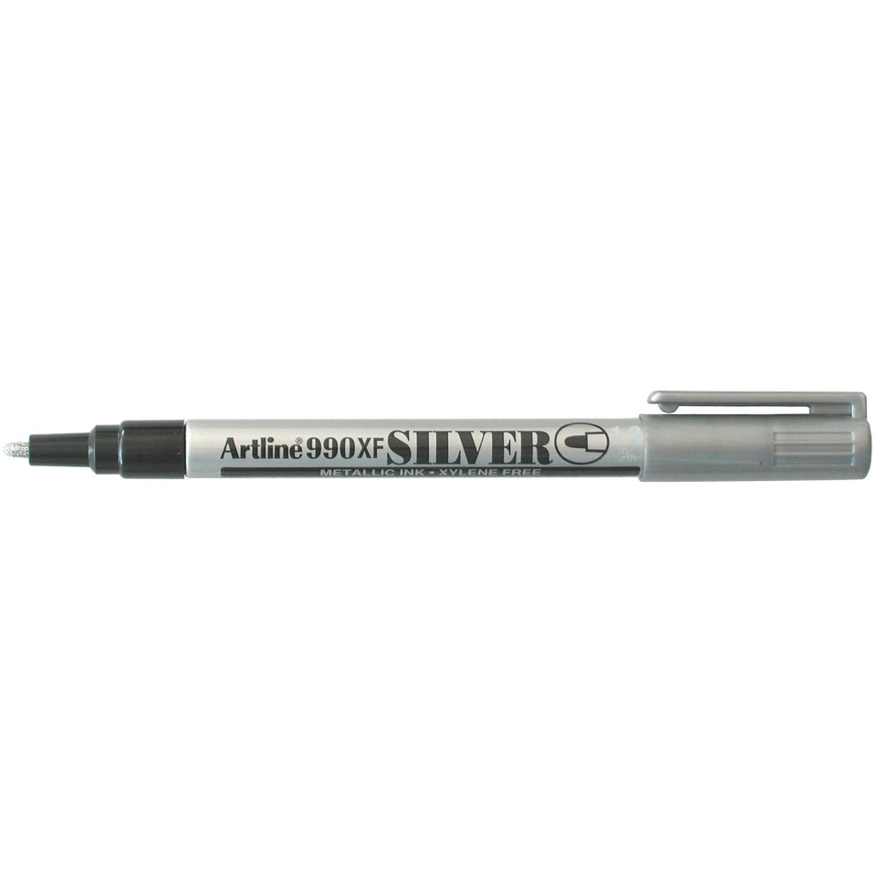Artline 990 Paint Marker Bullet Tip Fine 1.2mm Silver