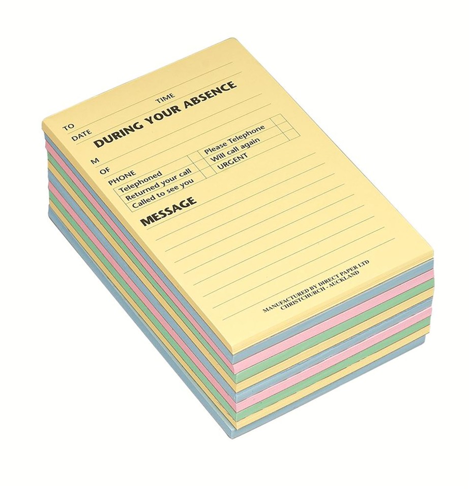 Direct Paper During your Absence Pad Assorted Colours 50 Sheets