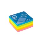 NXP Self Adhesive Removable Sticky Notes Memo Cube 76x76mm Bright Colours 400 Sheets image