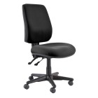 Roma Task Chair 2 Lever High Back Black Fabric image