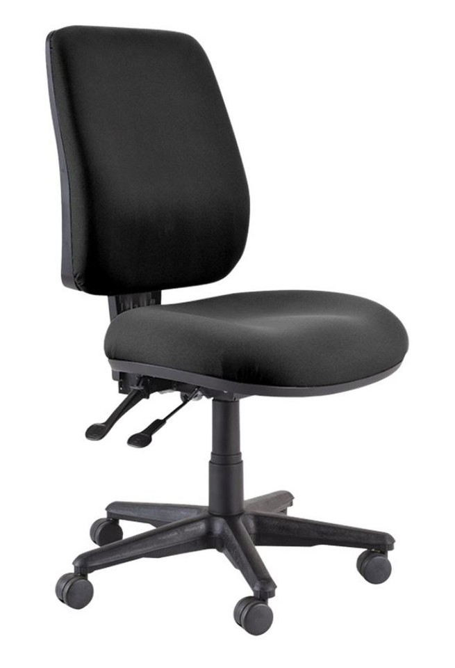 Roma Task Chair 2 Lever High Back Black