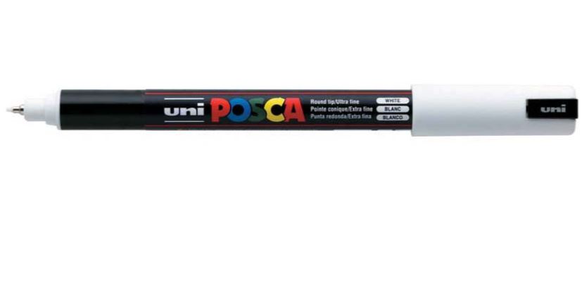 Uni Posca Paint Marker Ultra Fine Elastomer PC-1MR 0.7mm White