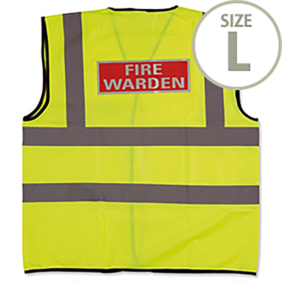 Hi Vis Vest Yellow Fire Warden Large