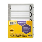 Marbig Cardboard Dividers With Reinforced Tabs A4 5 Tab image