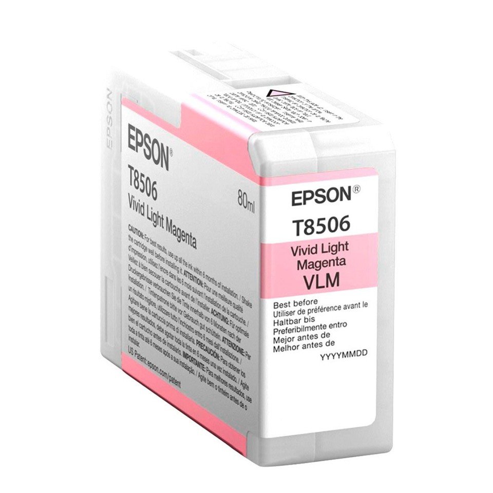 Epson UltraChrome HD Inkjet Ink Cartridge T8506 Vivid Light Magenta