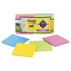Post-It Super Sticky Notes Full Adhesive Assorted Colours 76x76mm Pack 12 image