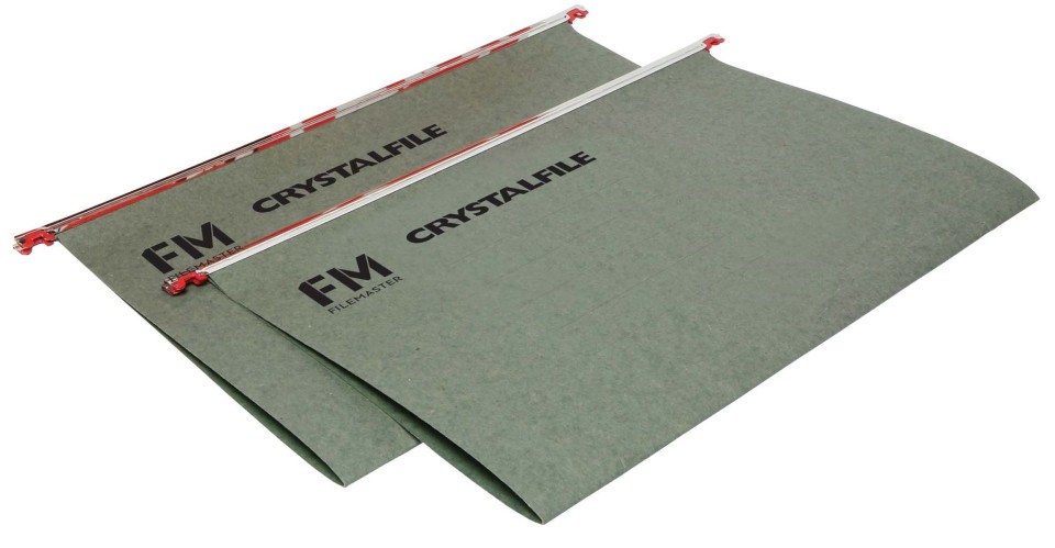 FM Crystafile Suspension Files A4 Green Box 50