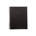 NXP Spiral Hardcover Notebook Ruled Perforated A5 200 Pages Black