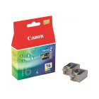Canon PIXMA Inkjet Ink Cartridge BCl16 Colour Pack 2 image