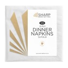 Sharp Dinner Napkins 2 Ply 4 Fold White Carton of 1500 image