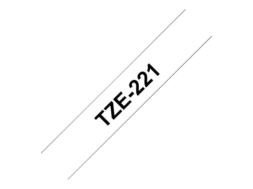 Brother P-Touch Labelling Tape Laminating TZe-221 9mmx8m Black On White