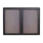 Quartet Fabric Noticeboard Cabinet Aluminium Frame 1200 x 900mm image