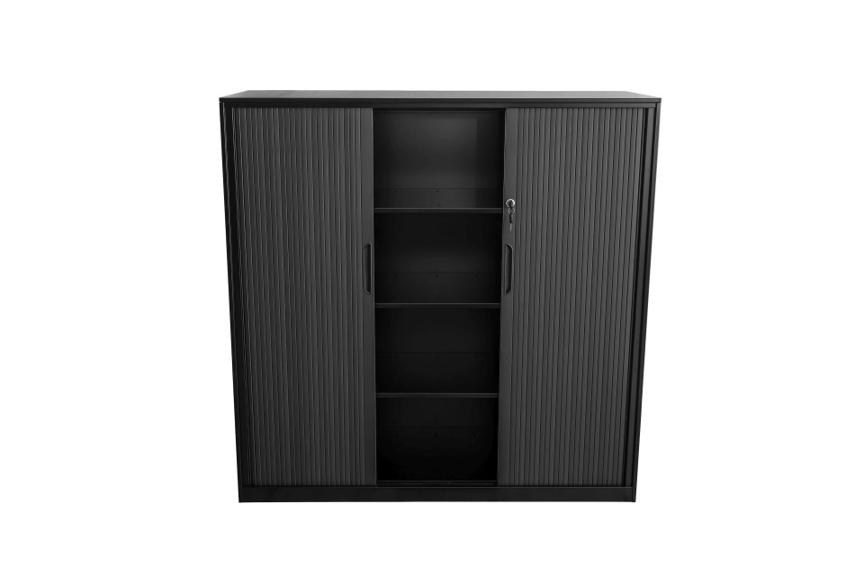 Proceed Tambour 4 Tier Cabinet 1200Wx1200Hmm Black