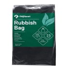 NXPlanet 120L Black Rubbish Bag LDPE 1375 x 920mm 30mu pack of 25