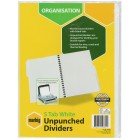 Marbig Dividers Manilla Unpunched 5 Tab A4 White image