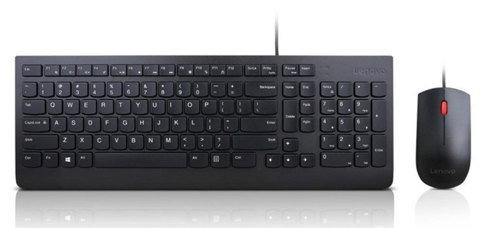 Lenovo Essential Wired Keyboard And Mouse Combo Black