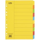 Icon Cardboard Dividers A4 10 Tab Coloured