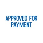X-Stamper Self-Inking Stamp 'Approved For Payment' With Blue Ink image