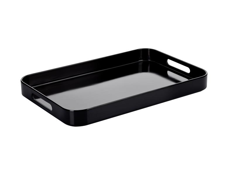 Connoisseur Large Tray With Side Handles Melamine Black
