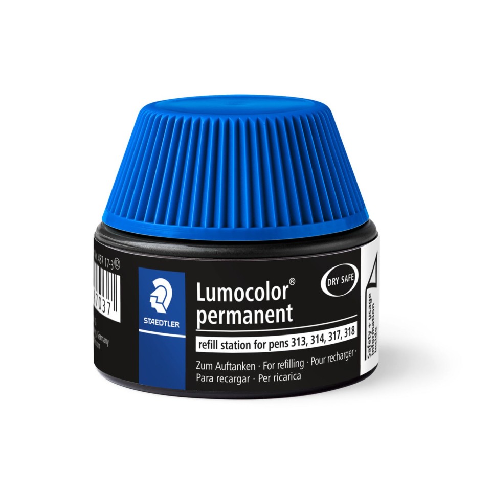 Staedtler Lumocolor Refill Pot Permanent 487 17 Universal Pens Blue