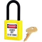 Master Lock Safety Padlock Dielectric Nylon Shackle Yellow image