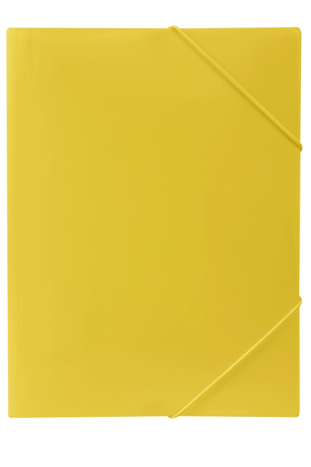 Marbig Document Wallet Polypropylene Elastic Closure A4 Yellow