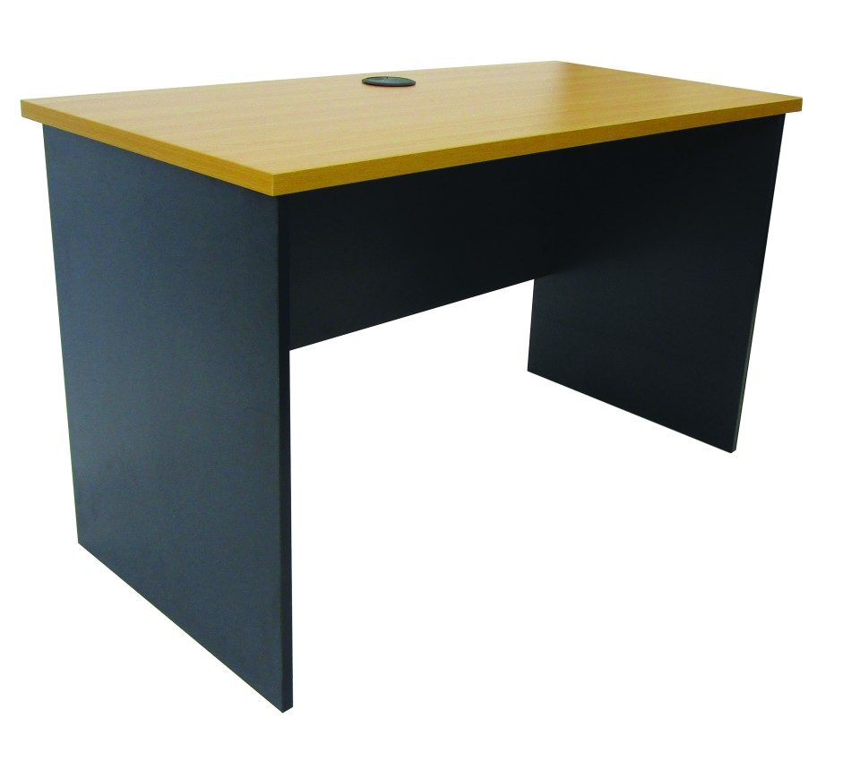 Delta Straight Desk 1200l X 600d X730h Beech Top With Charcoal Frame