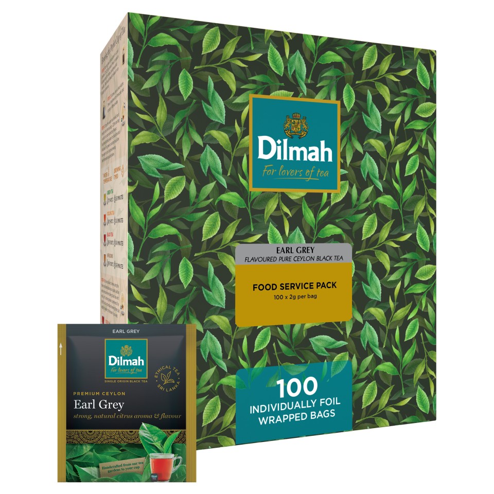 Dilmah Speciality Earl Grey Foil Enveloped Tea Bags Pack 100