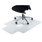 Keyhole Style Low Pile Carpet Chairmat 910W X 1220Lmm Glass Clear image