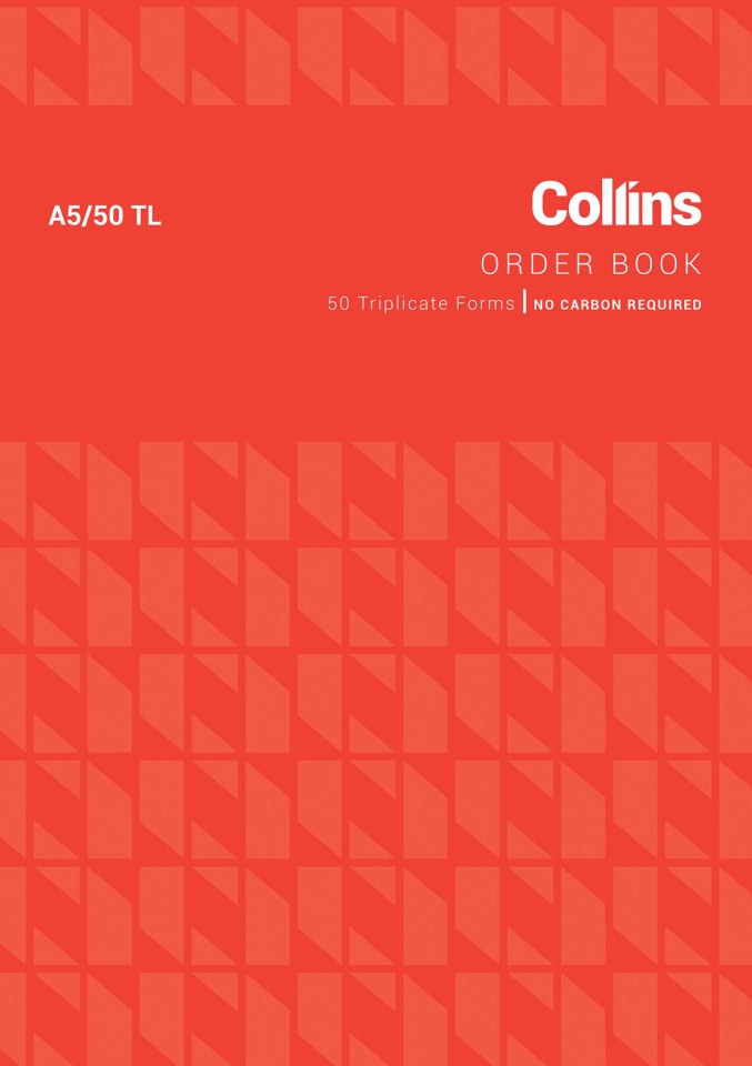 Collins Goods Order Book No Carbon Required A5 50 Triplicates