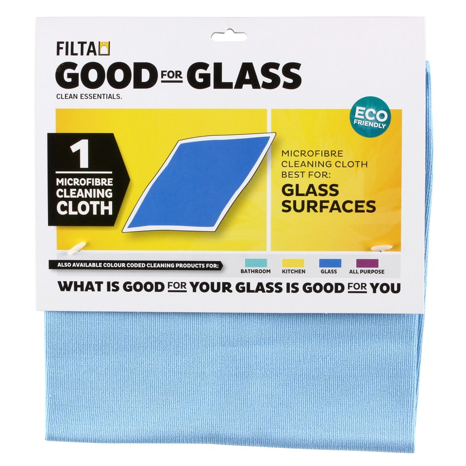 Filta Microfibre Glass Cleaning Cloth Blue