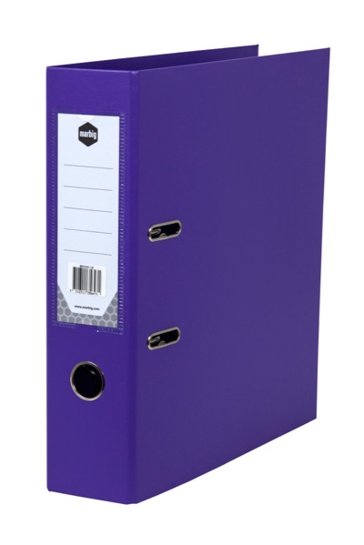 Marbig Lever Arch File PE Linen A4 Purple